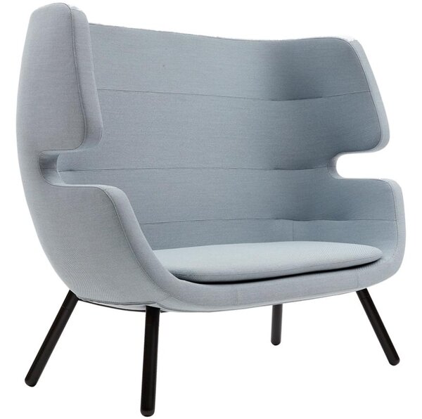 Světle šedá látková dvoumístná pohovka Softline Moai 149 cm