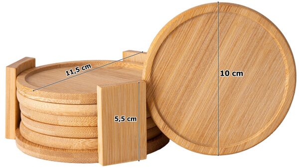 Sada podložek pod sklenice EMERALD (6 ks)