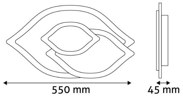 Designové led stropní svítidlo Avide Levy XL 55cm 65W 5360lm CCT dálkové ovládání, 3 roky