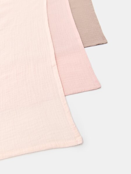 Sinsay - Sada mušelínových plen 3 pack - pastelová růžová