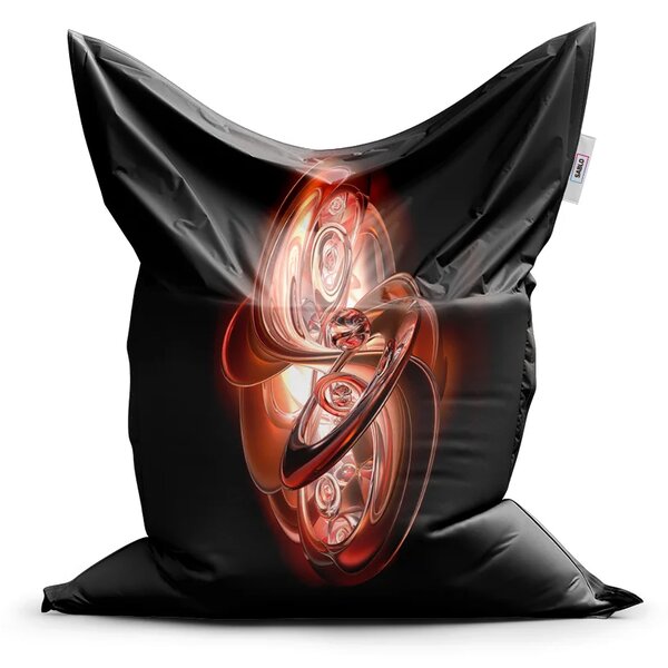 Sablio Sedací vak Classic Červená abstrakce - 150x100 cm