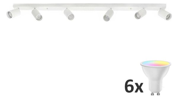 LED RGBW Bodové svítidlo ANGIE 6xGU10/6,5W/230V bílá