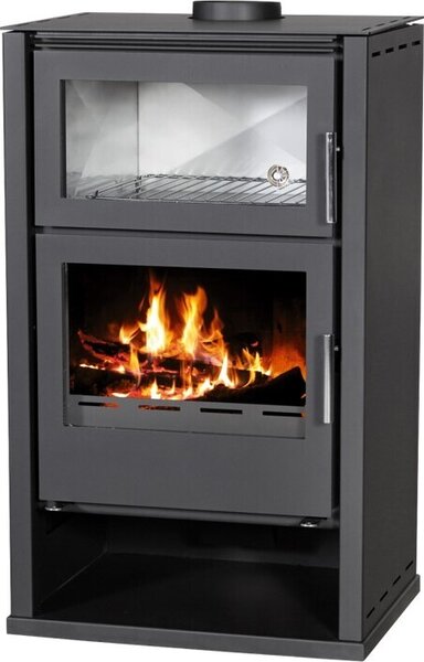 Victoria 05 Modena F krbová kamna / krb / ohnit s výkonem 11,5 kW, nerezovou troubou a externím pívodem vzduchu