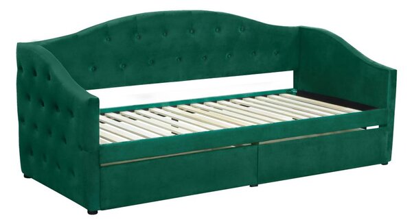 Jednolůžková postel (válenda) 90 cm Zonas (zelená) (s roštem) (s úl. prostorem)