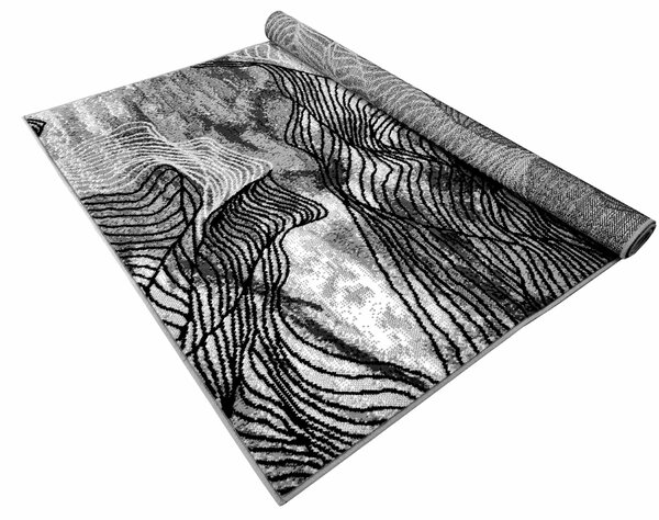 Moderní kusový koberec 50x90 cm LUKEN - šedý