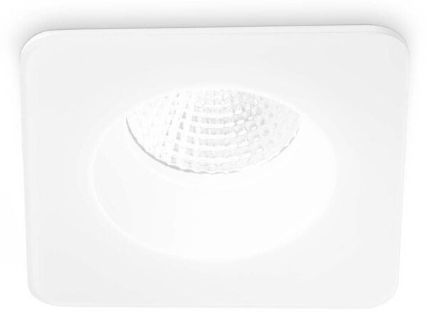LED Stropní zápustné bodové svítidlo Ideal Lux ROOM-65 SQUARE WH 252049 8W 800lm 3000K IP65 10cm hranaté bílé