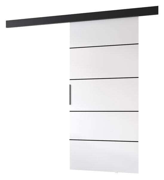 Interiérové dveře na stěnu BARRET 20 - 86 cm, bílé / černé