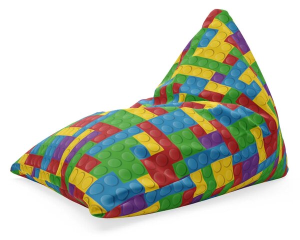 Sablio Sedací vak Triangl Barevná stavebnice: 120 x 100 x 100 cm