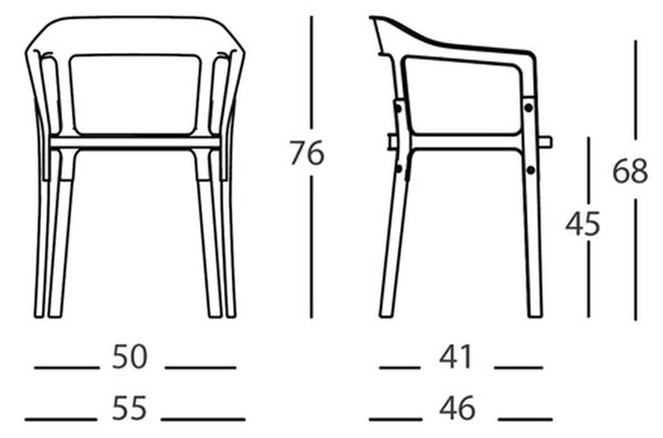 Magis designové židle Steelwood Chair