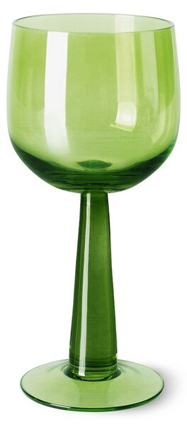 Set 4ks zelená lim sklenice na víno na vysoké noze The Emeralds - Ø 8*17cm/ 200ml - HKLIVING