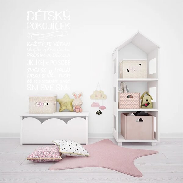 Sablio Samolepka na zeď: citát dětský pokojíček - 43x80 cm