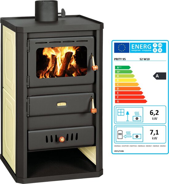 Vodní kamna na dřevo Prity S2W10 6,2 + 10 kw EEK-A