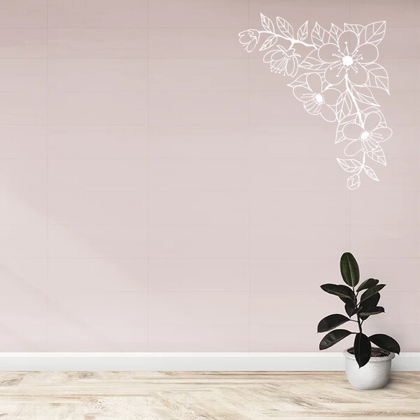 Sablio Samolepka na zeď: Květinový ornament 4 - 52x60 cm