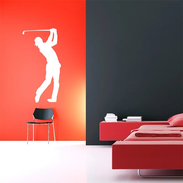 Sablio Samolepka na zeď: Golfista - 33x60 cm