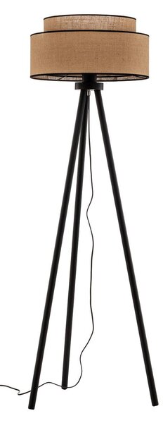 Stojací lampa Boho jute & black, výška 145cm