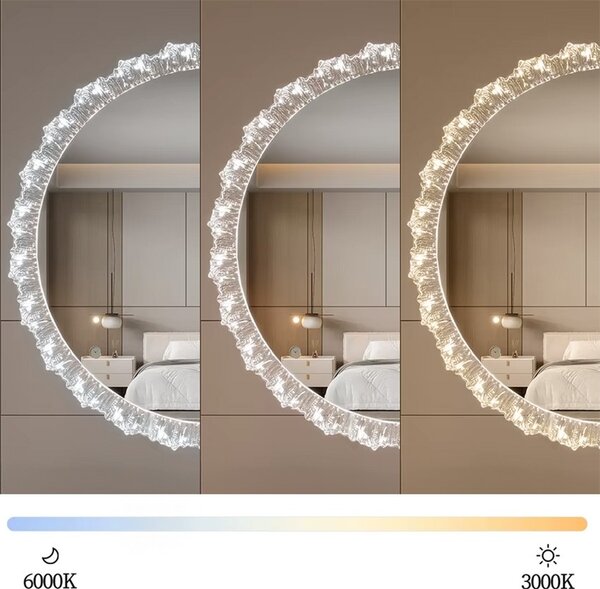 REA Dotykové nástěnné zrcadlo s LED osvětlením YH-3561 60 cm