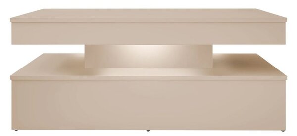 Konferenční stolek HYDA - pískový béžový + LED osvětlení ZDARMA