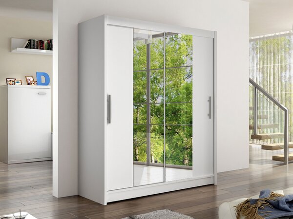 Skříň s posuvnými dveřmi Presto II, Barva: kašmír, Osvětlení: osvětlení LED RGB - barevné 5903211405013