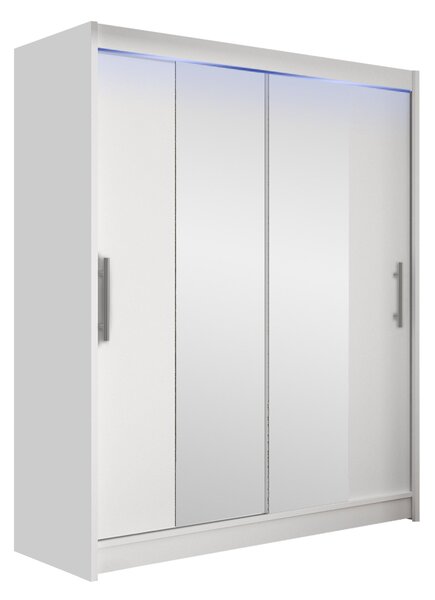 Skříň s posuvnými dveřmi Presto II, Barva: kašmír, Osvětlení: osvětlení LED RGB - barevné 5903211405013