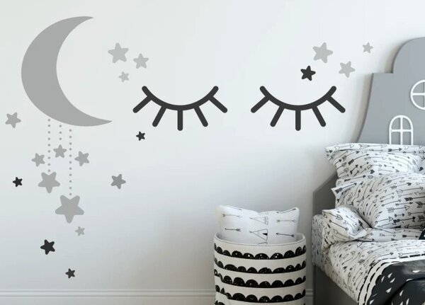 Krásná šedá černá nálepka na zeď spánek
