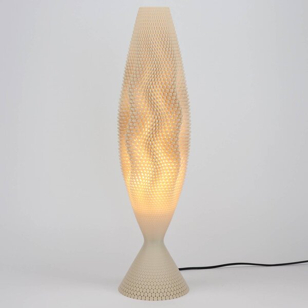 Stolní lampa Koral z organického materiálu, len, 65 cm