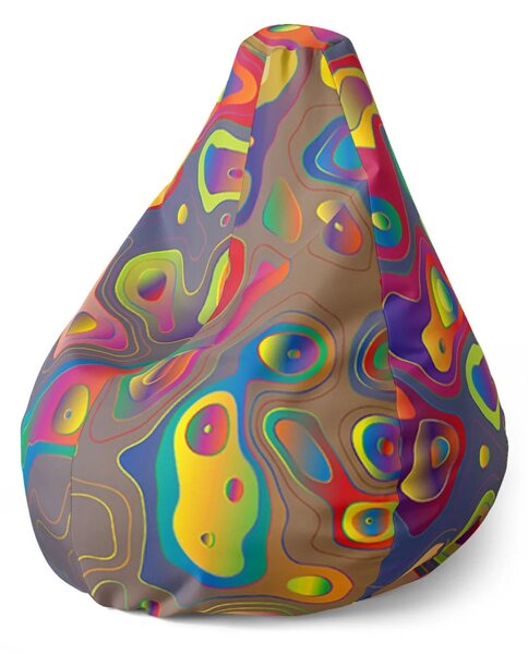 Sablio Sedací vak Pear Barevné skvrny - 70 x 95 x 15 cm