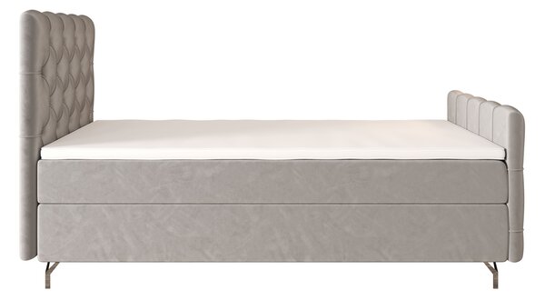 Čalouněná boxspringová postel 90x200 ADRIA PLUS 2 - světle šedá