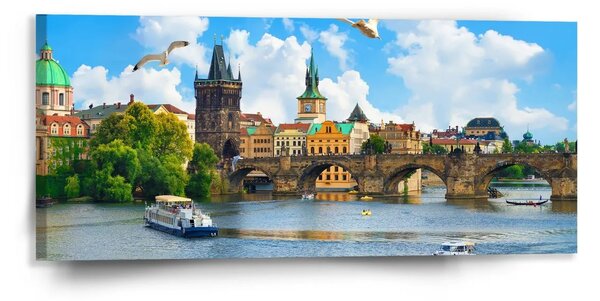 Sablio Obraz Praha Karlův most 2 - 110x50 cm