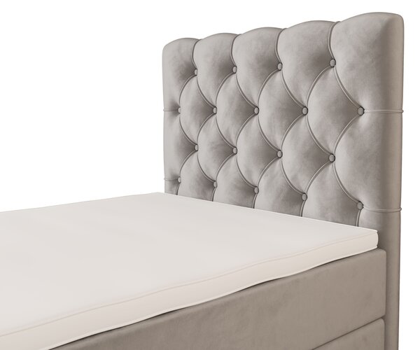 Čalouněná boxspringová postel 90x200 ADRIA PLUS 2 - světle šedá