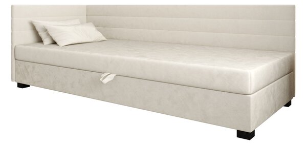 Čalouněná postel 90x195 KASANDRA PLUS 1 s úložným prostorem - ecru