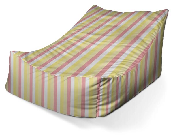 Sablio Sedací vak Lounge Žlutorůžové pruhy - 80 x 95 x 50 cm