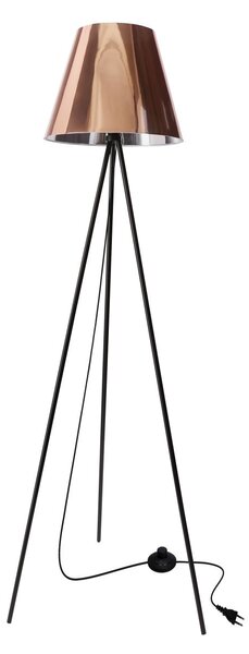 Designová lampa trojnožka PLATINO - 1xE27, 40W, černá / měděná