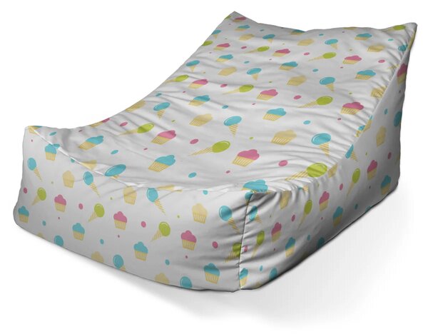 Sablio Sedací vak Lounge Zmrzlinky s muffiny - 80 x 95 x 50 cm