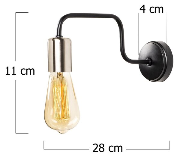 Opviq Nástěnná lampa Denge I černá