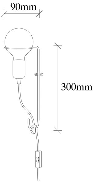 Opviq Nástěnná lampa Pota měděná