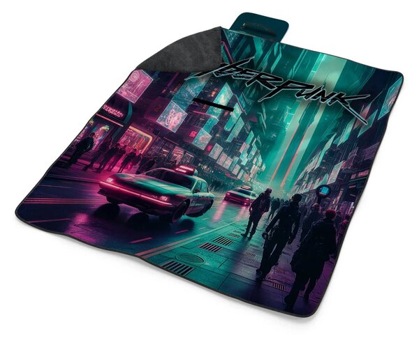 Sablio Plážová deka Cyberpunk 2077 Město: 200x140 cm