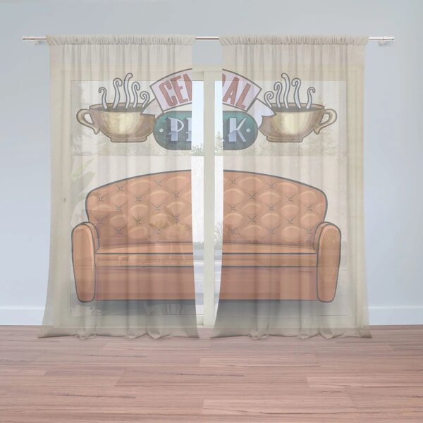 Sablio Záclony Seriál přátelé CENTRAL PERK Gauč: 2ks 150x250cm