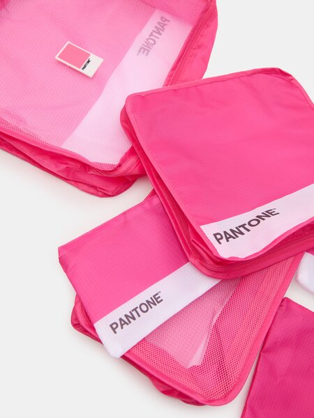 Sinsay - Sada cestovních organizérů Pantone 9 pack - sytě růžová