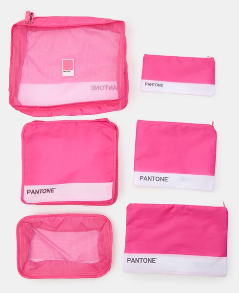 Sinsay - Sada cestovních organizérů Pantone 9 pack - sytě růžová
