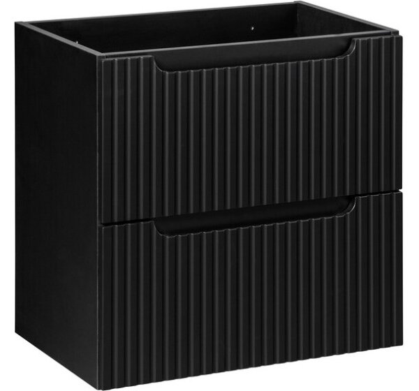 Comad Závěsná skříňka pod umyvadlo Nova Black s deskou 80 cm černá/dub evoke