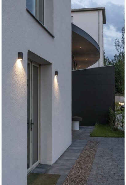 BIG WHITE SLV QUAD 1 XL, nástěnné svítidlo, LED, 3000K, IP44, hranaté, antracit, 3,2 W 232435
