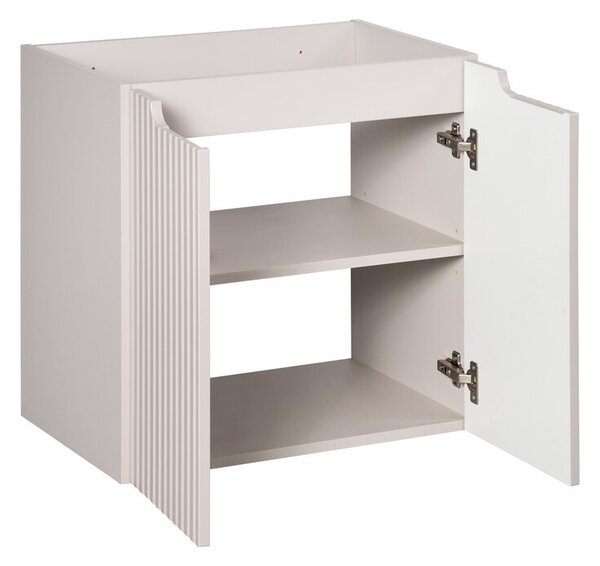 Comad Závěsná skříňka Nova Cashmere Gaja I s deskou a umyvadlem 50 cm kašmírová/dub evoke