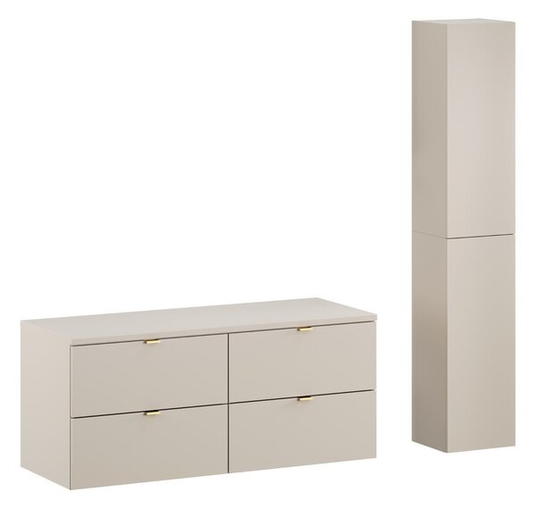 Comad Koupelnová sestava Dalia Cashmere se skříňkami 120 cm kašmírová