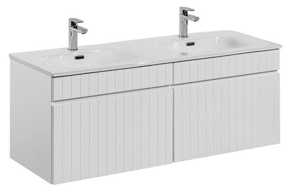 Comad Závěsná skříňka Iconic Sky se zápustným umyvadlem 120 cm bílá