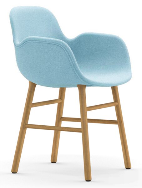 Normann Copenhagen designové židle Form Armchair Wood (polstrování světle modrá, dub)