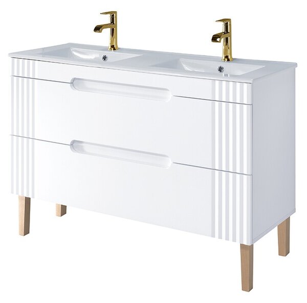 Comad Koupelnová skříňka Fiji Lava se zápustným umyvadlem 120 cm dub coast evoke/bílá