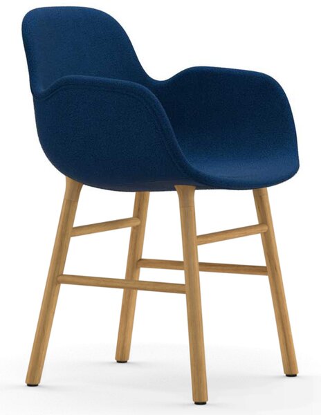 Normann Copenhagen designové židle Form Armchair Wood (polstrování modré, dub)