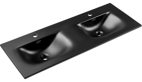 Comad Závěsná skříňka Ocean Sky se zápustným umyvadlem 120 cm černá/dub olejovaný