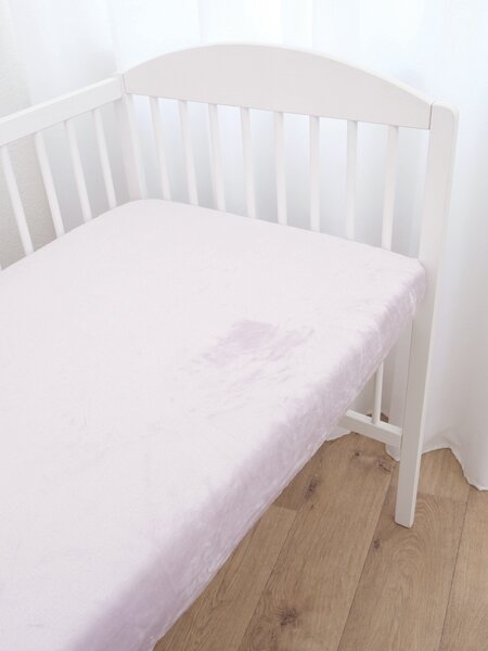 MK Lůžkoviny Prostěradlo mikroplyš Deluxe do postýlky 60 x 120 cm - lila