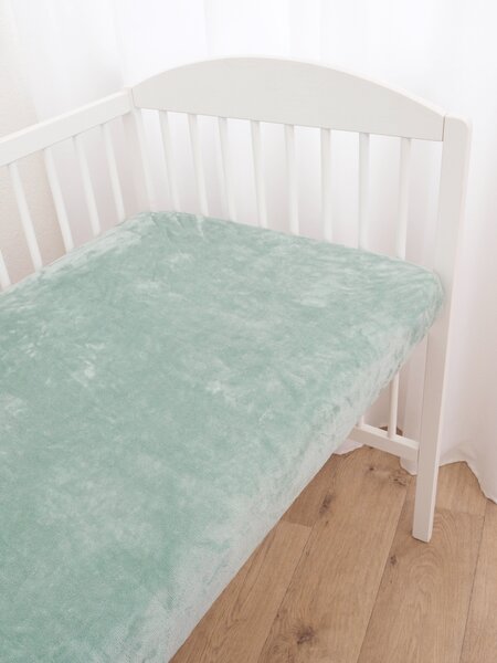 MK Lůžkoviny Prostěradlo mikroplyš Deluxe do postýlky 70 x 140 cm - mátové
